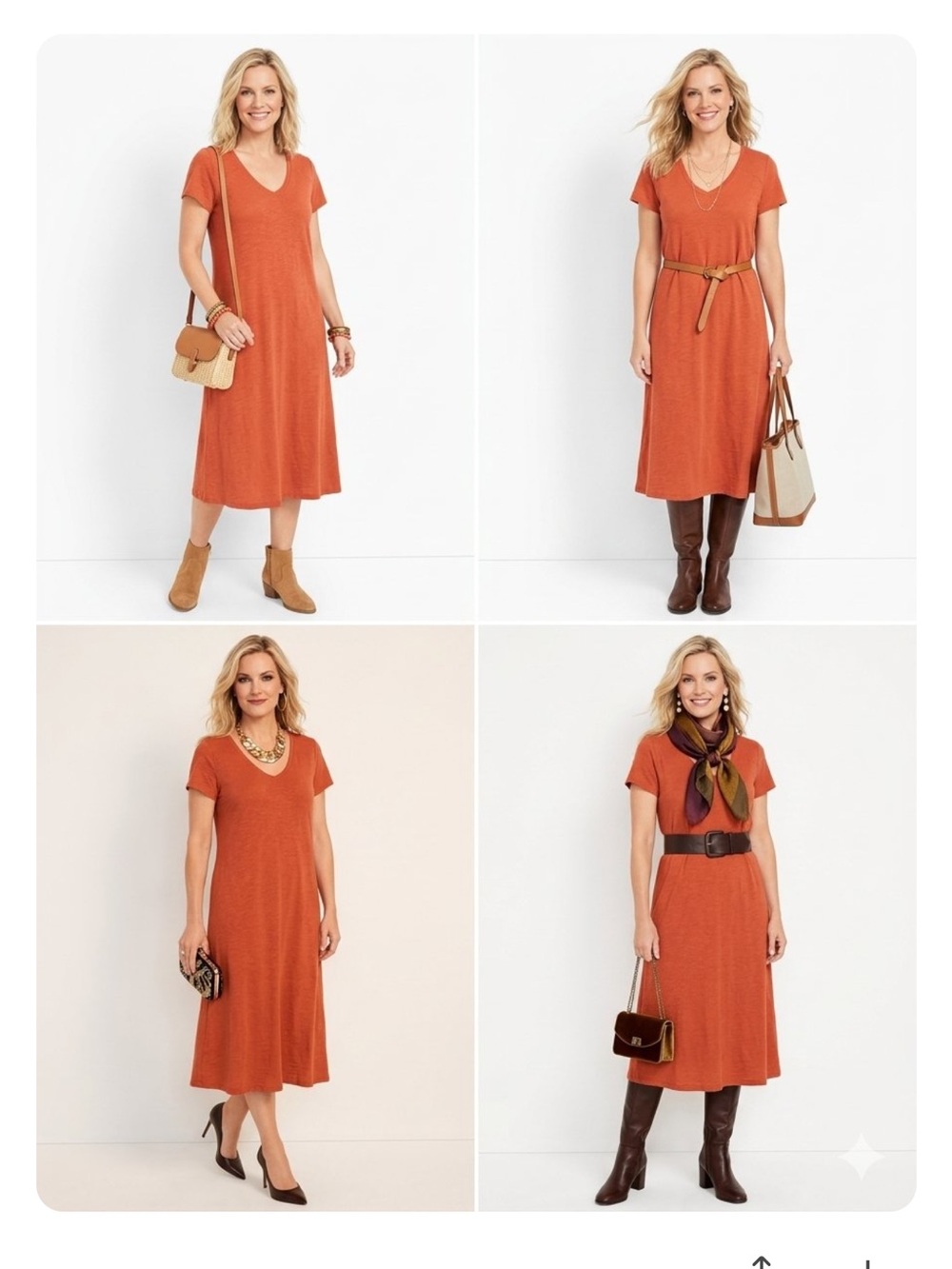 Eileen Fisher Shift Dress in the color Sunset Comfortable as wearing a T'Shirt